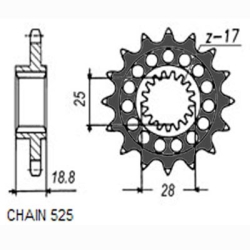 SUNSTAR SUNF422-15 zębów zębatka napędowa PRZÓD sklep motocyklowy MOTORUS.PL