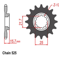 SUNSTAR SUNF423-15 zębów zębatka napędowa PRZÓD JTF1535.15 sklep motocyklowy MOTORUS.PL