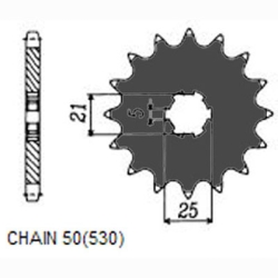 SUNSTAR SUNF501-16 zębów zębatka napędowa PRZÓD JTF567.16 sklep motocyklowy MOTORUS.PL