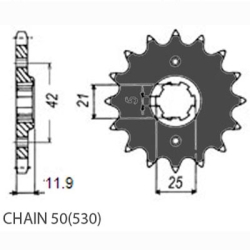 SUNSTAR SUNF502-16 zębów zębatka napędowa PRZÓD JTF571.16 sklep motocyklowy MOTORUS.PL