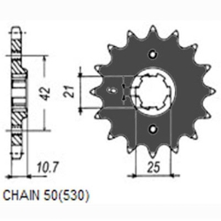 SUNSTAR SUNF505-16 zębów zębatka napędowa PRZÓD JTF338.16 sklep motocyklowy MOTORUS.PL