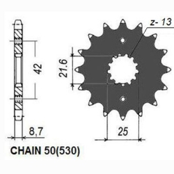 SUNSTAR SUNF511-14 zębów zębatka napędowa PRZÓD JTF513.14 sklep motocyklowy MOTORUS.PL