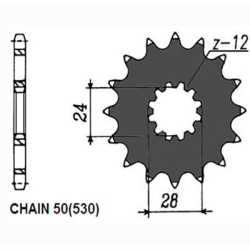 SUNSTAR SUNF516-17 zębów zębatka napędowa PRZÓD JTF517.17 sklep motocyklowy MOTORUS.PL