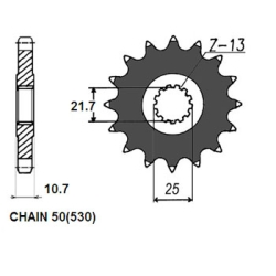 SUNSTAR SUNF519-17 zębów zębatka napędowa PRZÓD JTF580.17 sklep motocyklowy MOTORUS.PL