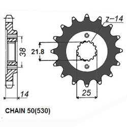 SUNSTAR SUNF528-15 zębów zębatka napędowa PRZÓD JTF739.15 sklep motocyklowy MOTORUS.PL