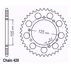 SUNSTAR SUNR1-1446-53 zębów zębatka napędzana TYŁ JTR1131.53 sklep motocyklowy MOTORUS.PL