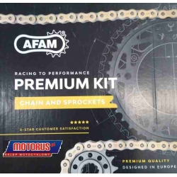 AFAM zestaw napędowy HUSABERG FE 501 E 2003-2004 (zębatki 15/48 ALU, Łańcuch A520XRR3-G 116L ogniw ZŁOTY) MOTORUS.PL